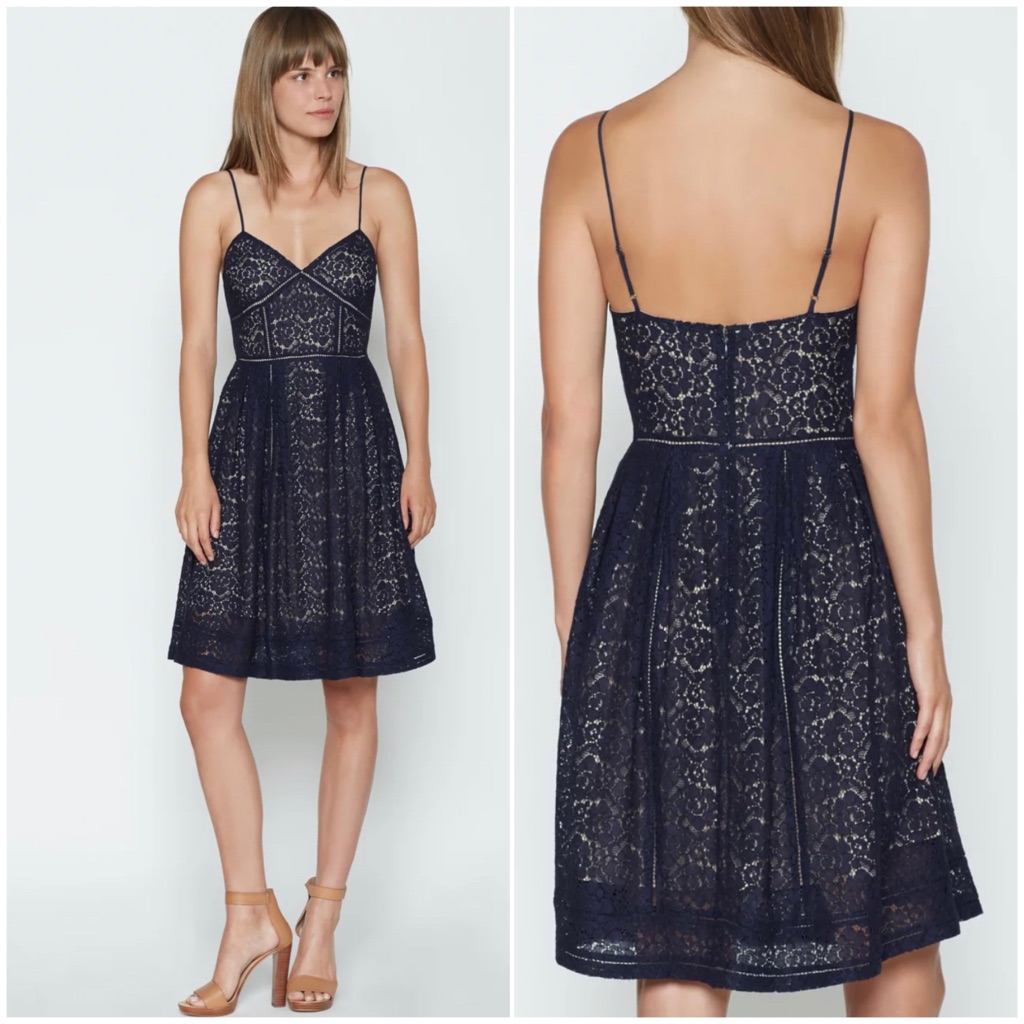 Nwt Joie Blue Lace Solandra Dress